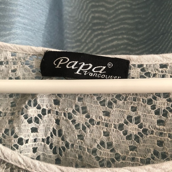 Papa Vancouver 100% cotton sleeveless Lacey top for those summer adventures! - Picture 3 of 10